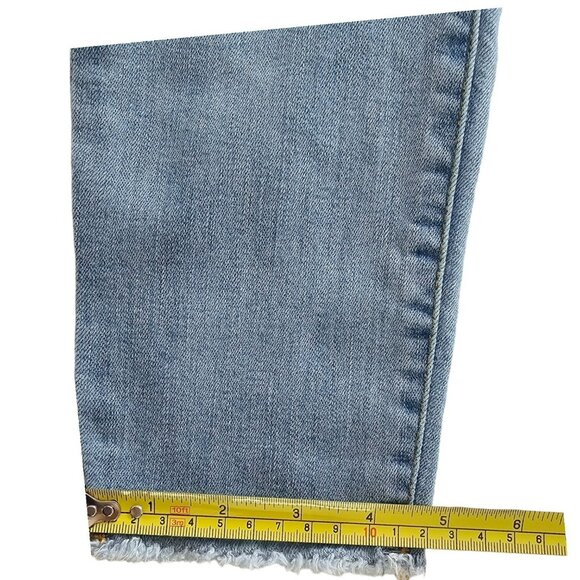 DL1961 Jeans Women Sz 26 Blue Instaslim Ankle Mid-Rise Distressed Thrashed - Picture 5 of 15
